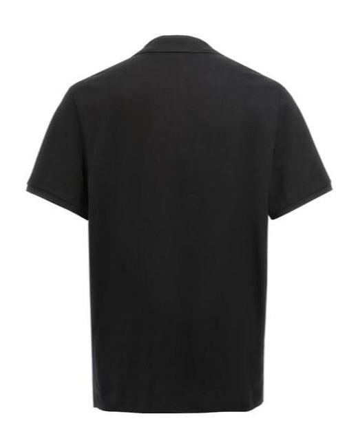 Moose Knuckles Black Logo Patch Short-Sleeved Polo Shirt for men