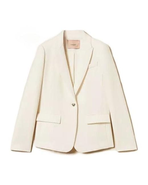 Twinset Natural Logo Blazer
