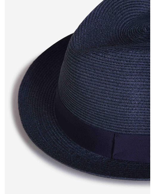 Borsalino Blue Logo Hat for men