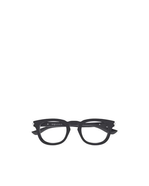 McQueen White Eyewear Oval Frame Glasses for men