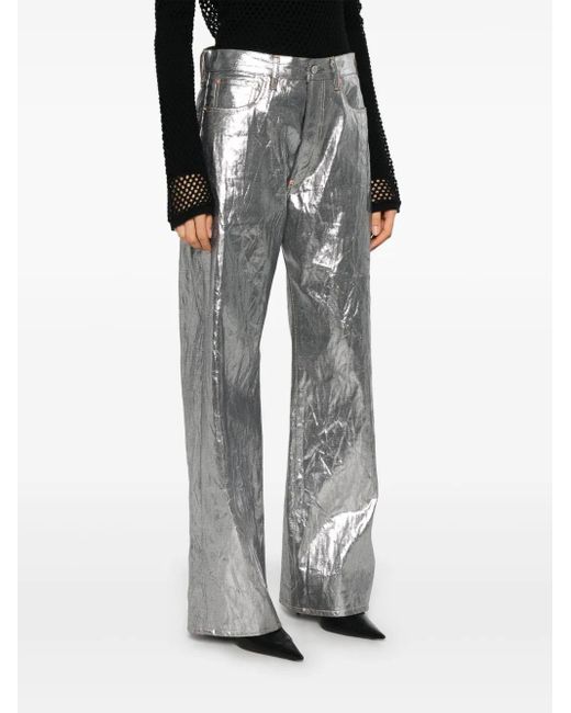 Junya Watanabe Gray X Levis Foiled Print Jeans
