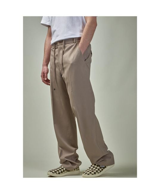 Moncler Gray Gabardine Tailored Trousers for men