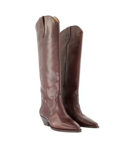 Isabel Marant Brown Denvee Gz Ankle Boots