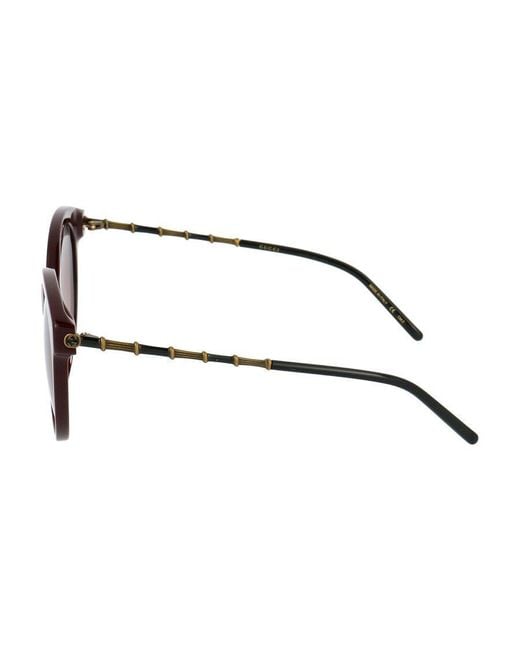 Gucci Pink Round Frame Sunglasses