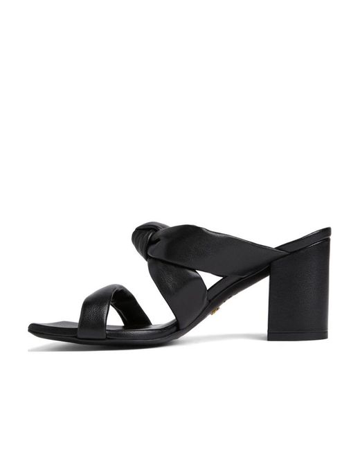 Stuart Weitzman Black Logo High-Heeled Sandals