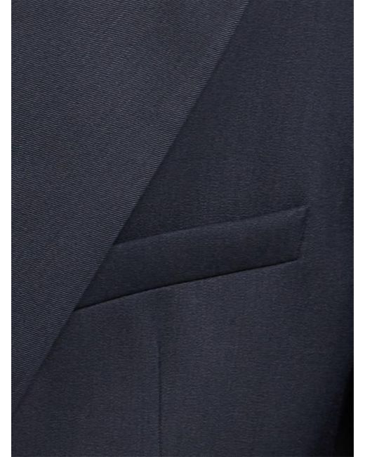 Frankie Shop Blue Newark Double Breast Wool Blend Blazer