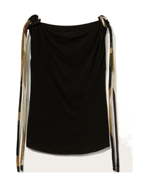 Emilio Pucci Black Vivara-Knot Top
