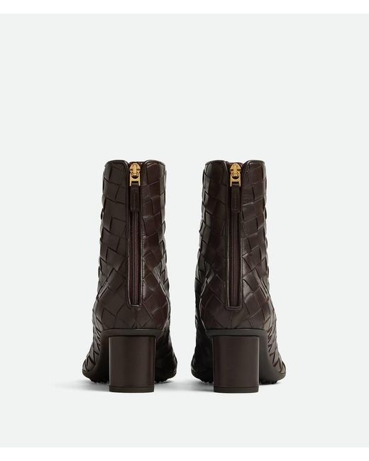 Bottega Veneta Brown Intrecciato Ankle Boots