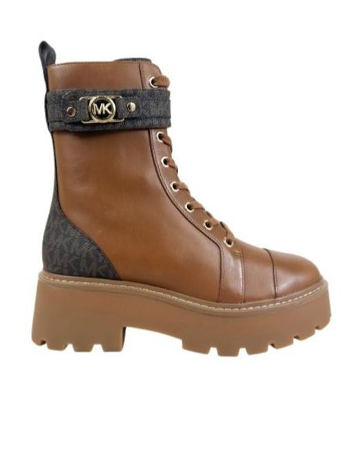 Michael Kors Brown Lace-Up Ankle Boots