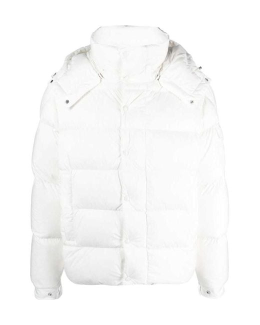 Moncler White Long-Sleeved Down Jacket for men