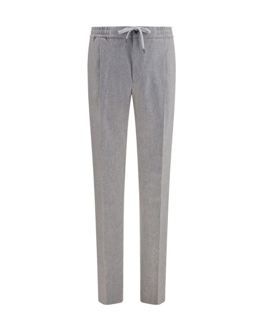 Pt Pantaloni Gray Drawstring Casual Pants for men