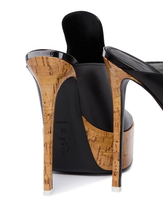 The Attico Black The Square Open Toe Heeled Sandals