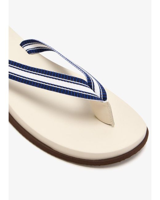 Brunello Cucinelli White Grosgrain Flip Flops for men