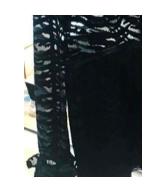 Saint Laurent Black Zebra Print Sheer Dress
