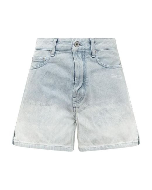 Off-White c/o Virgil Abloh Blue Degrade Denim Shorts