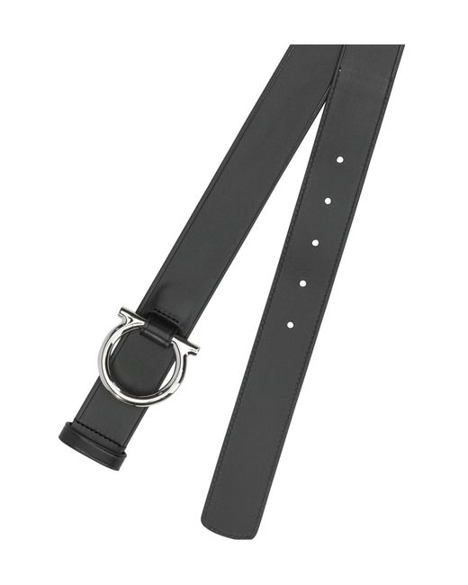 Ferragamo White Gancini Belt for men