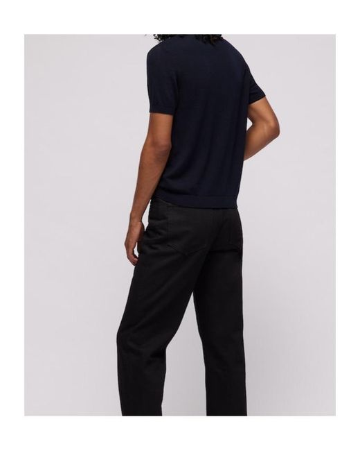 Gucci Blue Knit Cashmere Polo Shirt With Embroidery for men