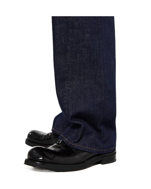 sunflower Blue Wide-Leg Buttoned Jeans for men