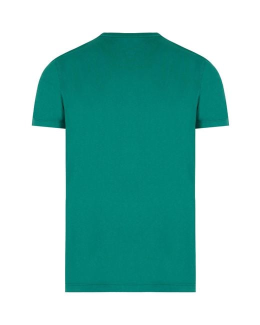 DIESEL Green Tonal Printed T-Shirt for men
