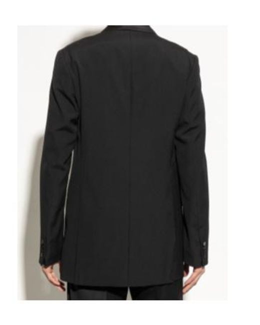Dries Van Noten Black Single-Breasted Tailored Blazer for men