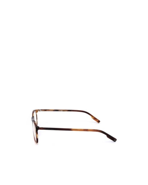 Zegna White Rectangle-Frame Glasses for men