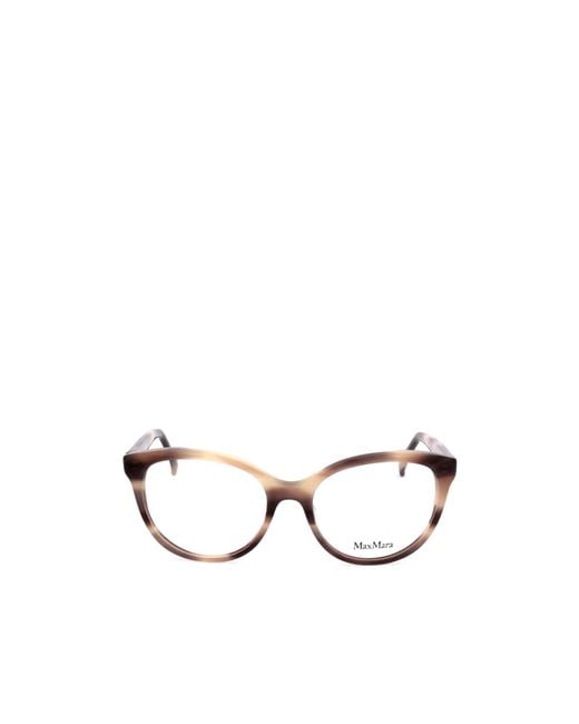 Max Mara White Cat-Eye Frame Glasses