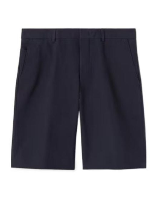 Loro Piana Blue Pleated Shorts for men