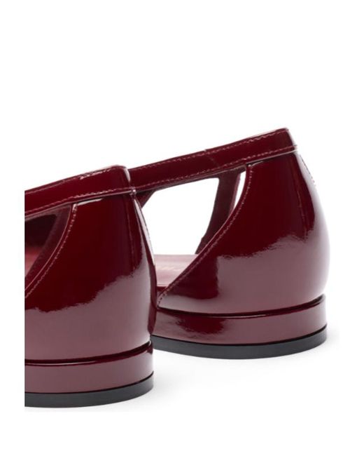 Stuart Weitzman Red Stuart Power Cutout Flat