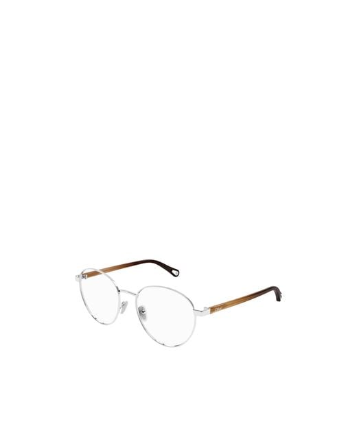Chloé White Chloé Eyewear Round Frame Glasses