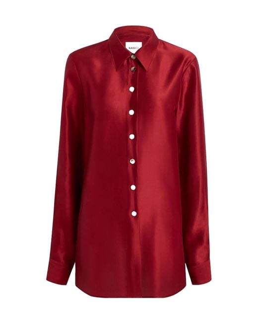 Khaite Red Buttoned Shirt