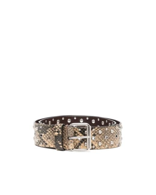 Dries Van Noten White Embossed Belt