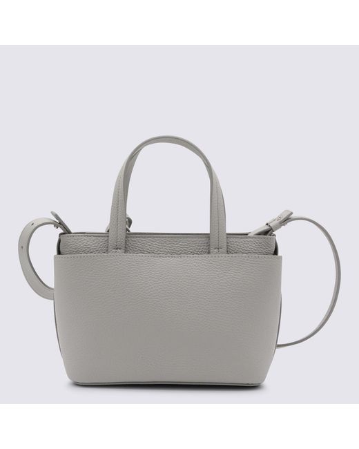 Fabiana Filippi Gray Logo Printed Tote Bag