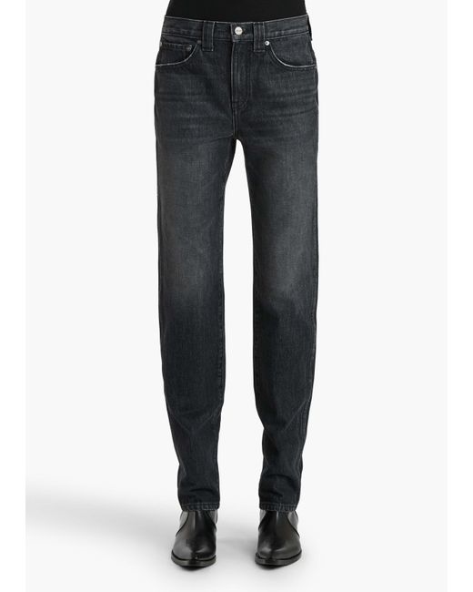 Khaite Gray Farley Straight-Leg Jeans