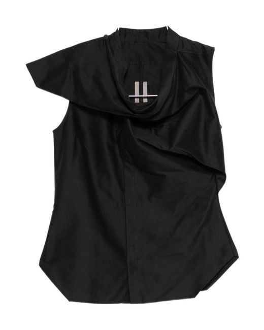 Rick Owens Black Sleeveless Shirt