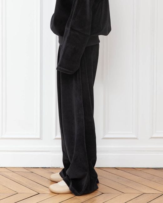 Baserange Black Elastic Waistband Casual Pants