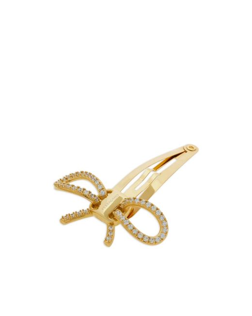 Ferragamo Metallic Ferragamo Vara Bow Embellished Hair Clip