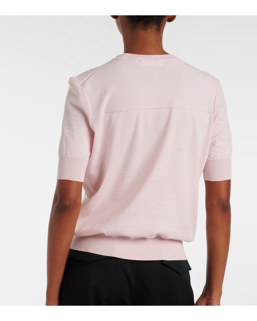 Jil Sander Pink Cotton Sweater