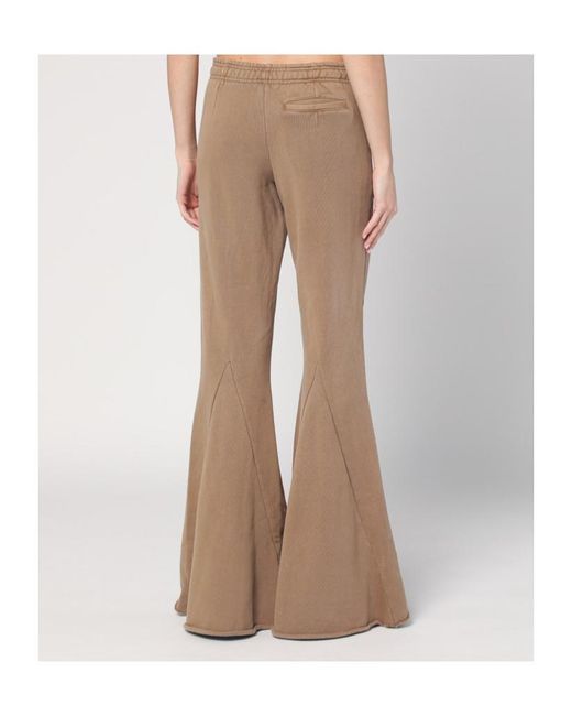 Entire studios Brown Elasticated-Waist Flared Trousers