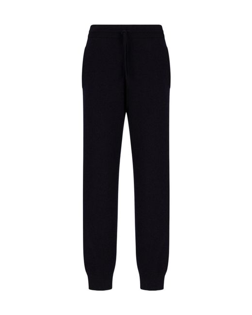 Emporio Armani Blue Knit Jogger Pants for men