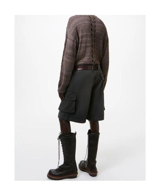 Our Legacy Gray Mount Cargo Knee-Length Shorts for men