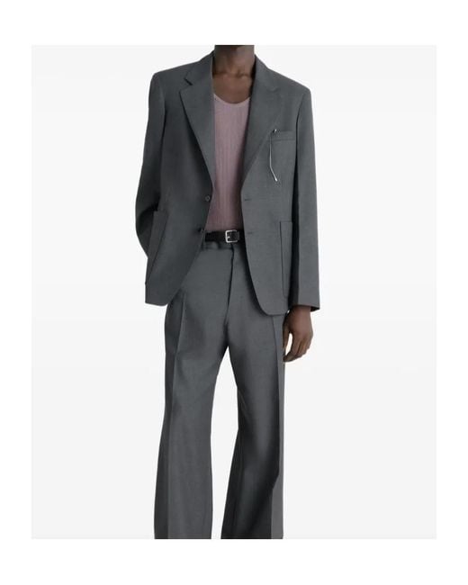 Lemaire Black Tailored Twill Blazer for men