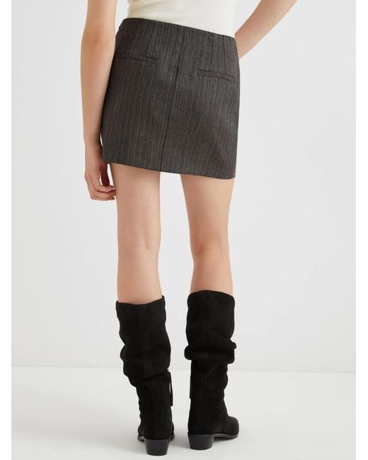 Marella Black Short Wool Skirt