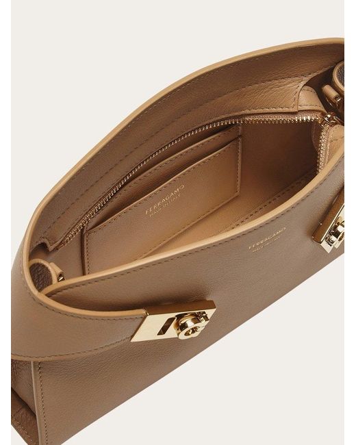 Ferragamo Natural Mini Hug Crossbody Bag