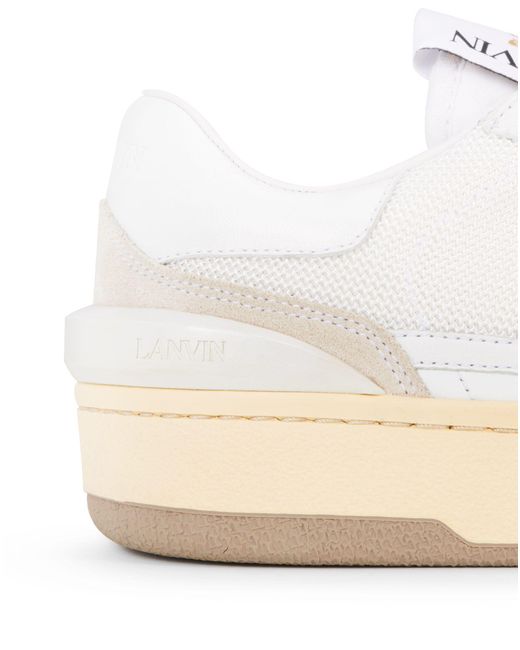 Lanvin White Clay Leather Sneakers for men