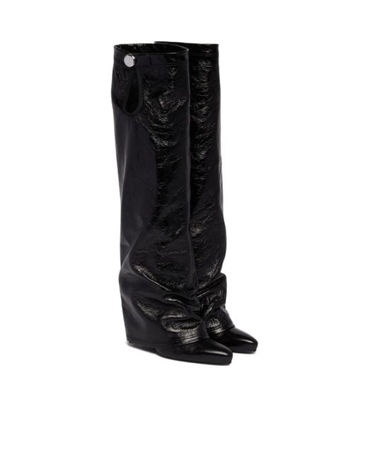 The Attico Black Pointed-Toe Boots