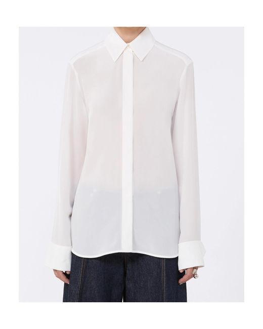 Sportmax White Spxelisir Long-Sleeved Shirt