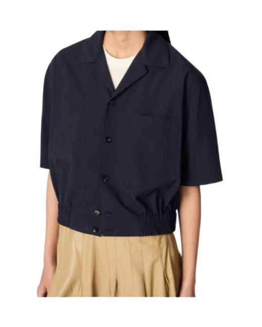 Bottega Veneta Blue Elasticated Waistband Shirt