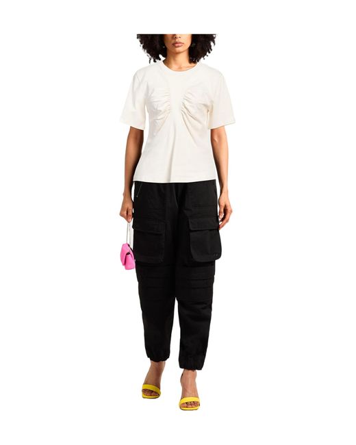 Isabel Marant White Solid Crew Neck Short-Sleeve Tee