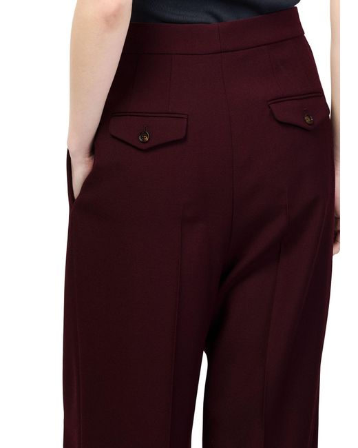 Chloé Purple Straight Pleated Pants