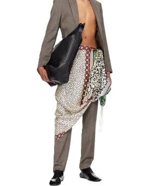 Dries Van Noten Black Zippered Shoulder Bag for men